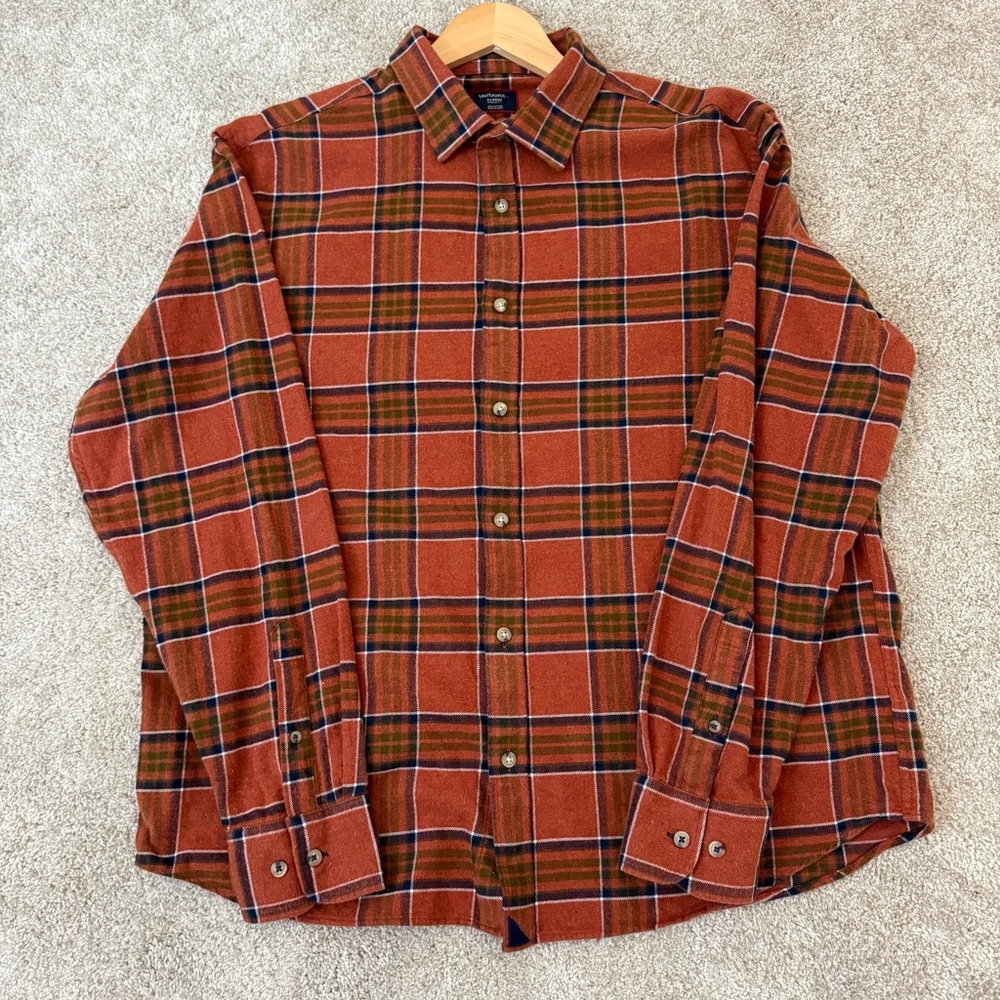 Men's Plaid Flannel Shirt 100% Cotton